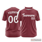 White Custom Baseball Jersey Tee Personalized Printed Name Number for Men Women