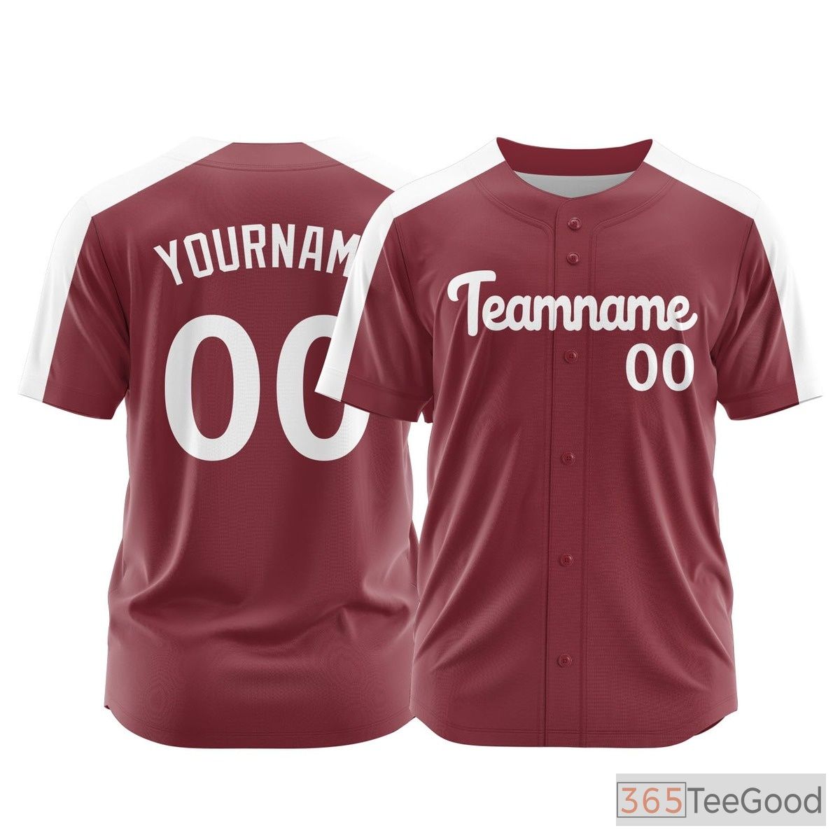 White Custom Baseball Jersey Tee Personalized Printed Name Number for Men Women