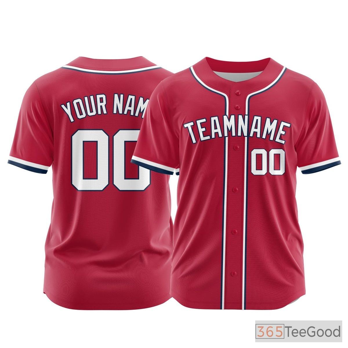 White Custom Baseball Jersey Tee Personalized with Team Name & Number, Printed or Stitched for Men Women