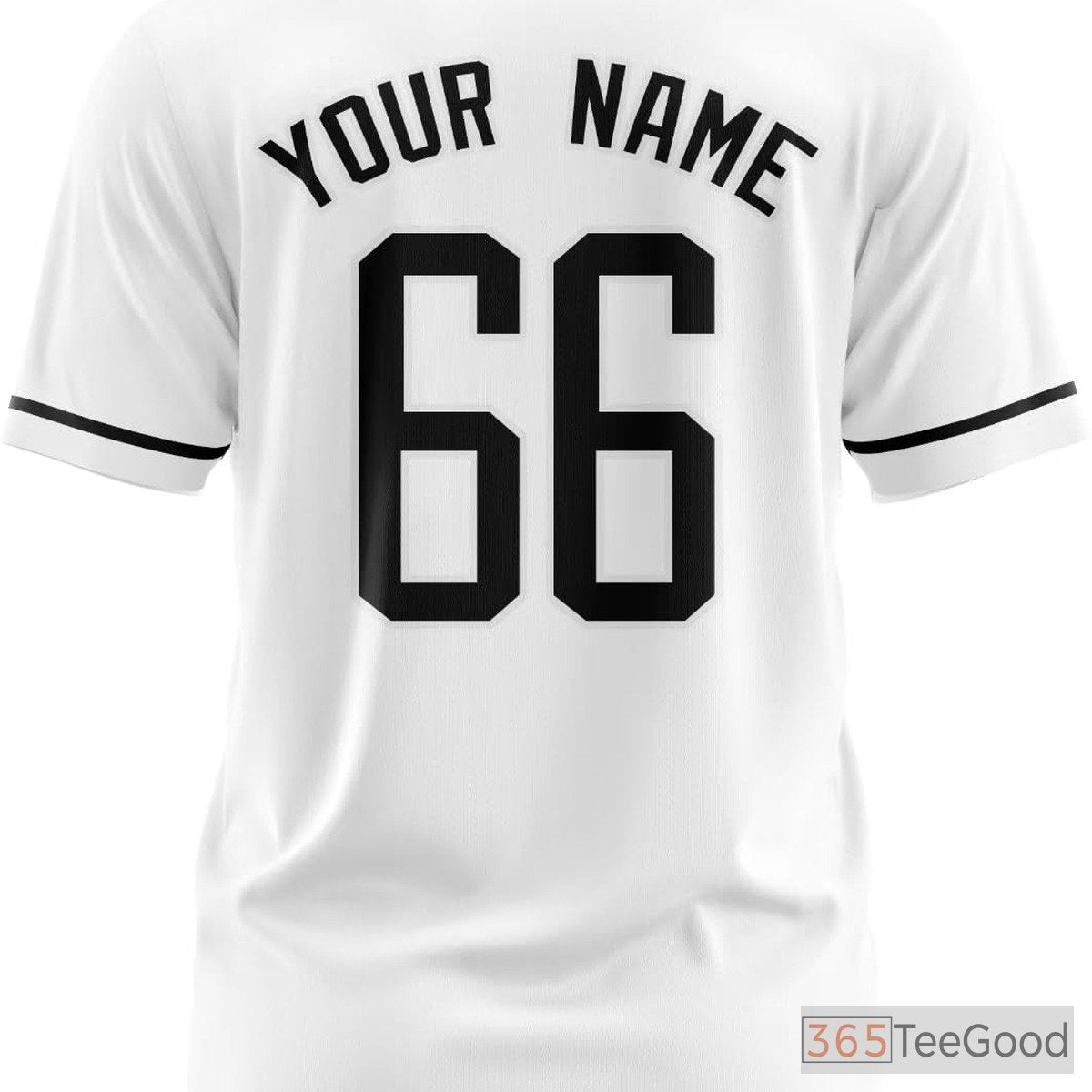 White Custom Baseball Jersey Tee for Men & Women - Personalized Stitched Name & Number