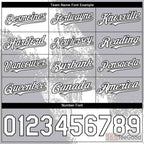 White Gray Baseball Jersey Tee - Customizable with Stitched Name and Number