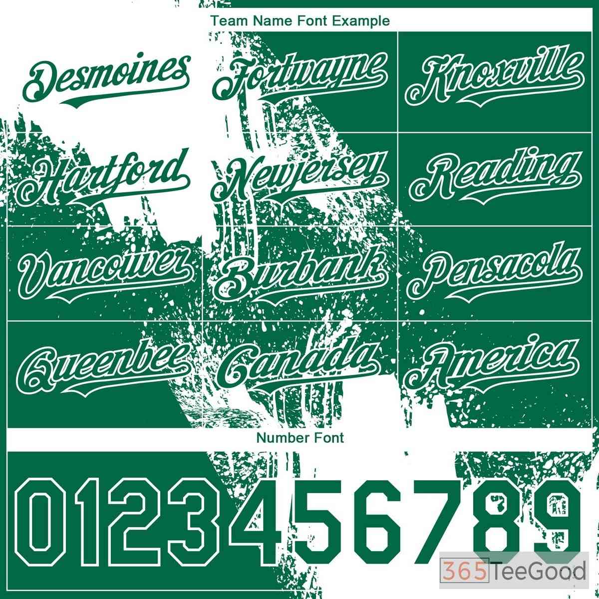White Green Custom Full Button Baseball Jersey Tee - Personalized Stitched Name & Number