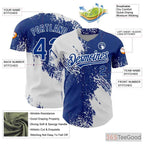 White Navy Baseball Jersey Tee - Custom Personalized with Stitched Name & Number