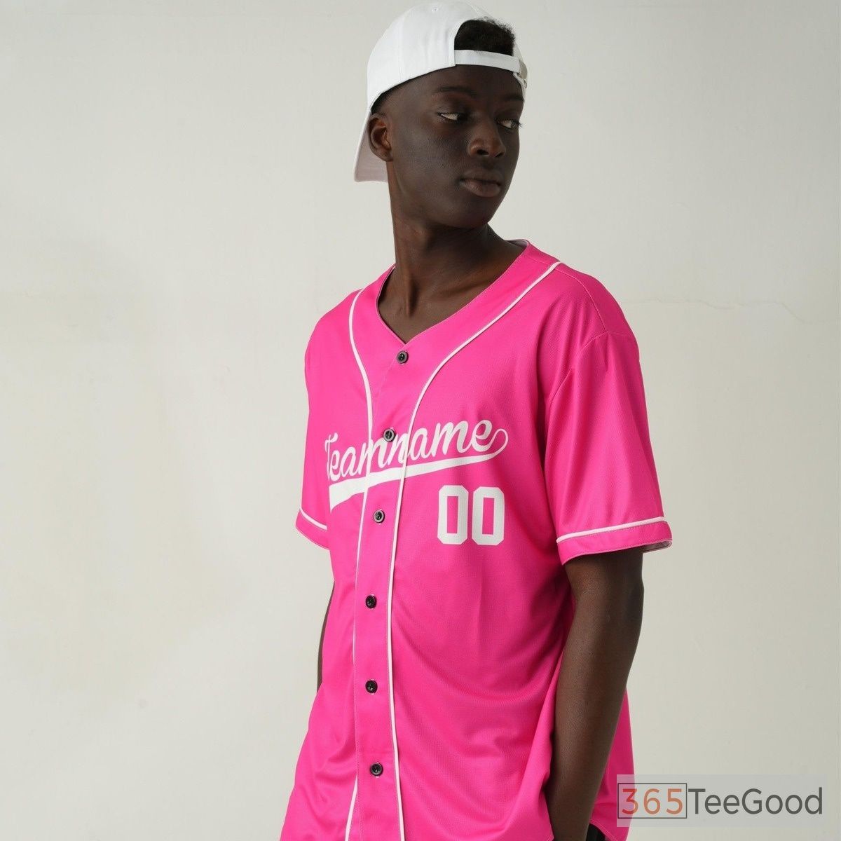 White, Purple & Pink Baseball Jersey Tee - Personalize with Your Name, Number, or Logo