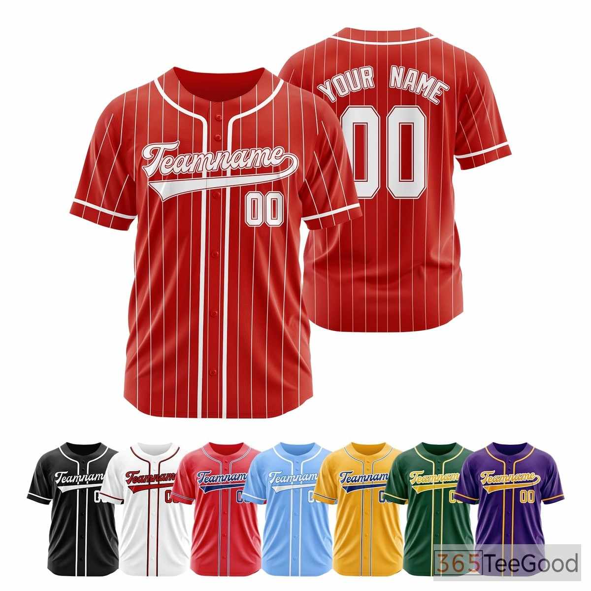 White Red Baseball Jersey for Men & Women - Design Your Own Custom Look