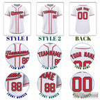 White Red Baseball Jersey Tee for Men & Women - A Classic Look for Custom Apparel