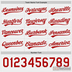 White Red Baseball Jersey Tee for Men & Women - Custom Name & Number Ready