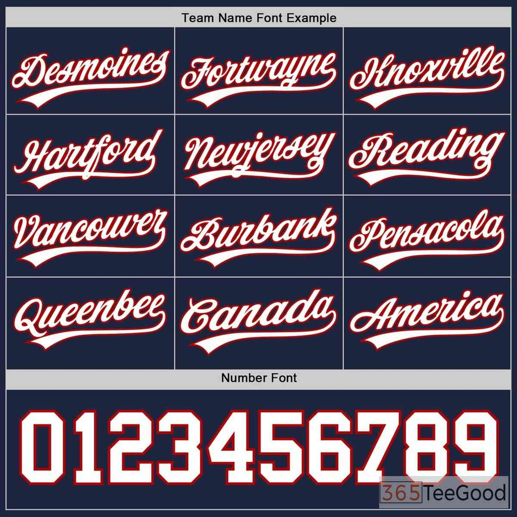 White, Red, Blue & Navy Baseball Jersey Tee for Men & Women - Ready for Your Custom Look