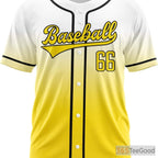 White Yellow Custom Baseball Jersey for Men & Women - Personalized Team Name & Number
