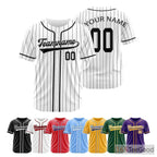 White & Black Baseball Jersey Tee for Men & Women - Personalize Your Team & Fan Apparel
