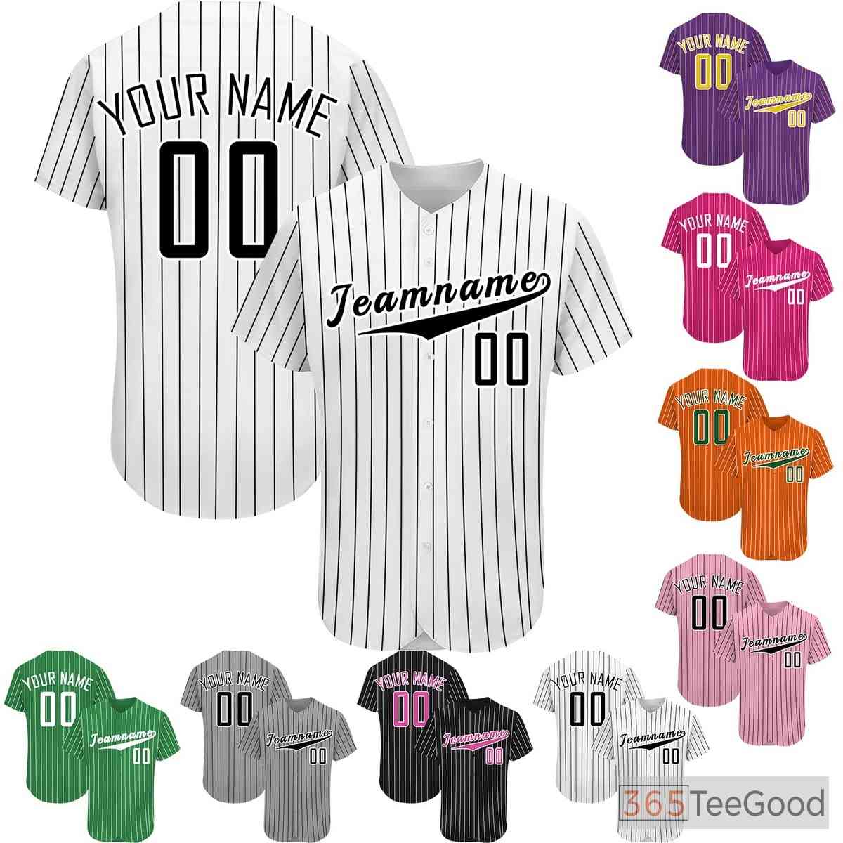 White & Black Baseball Jersey for Men & Women - Design Your Own Personalized Player Look