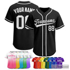 White & Black Baseball Jersey Tee for Men & Women - Adaptable for Your Style