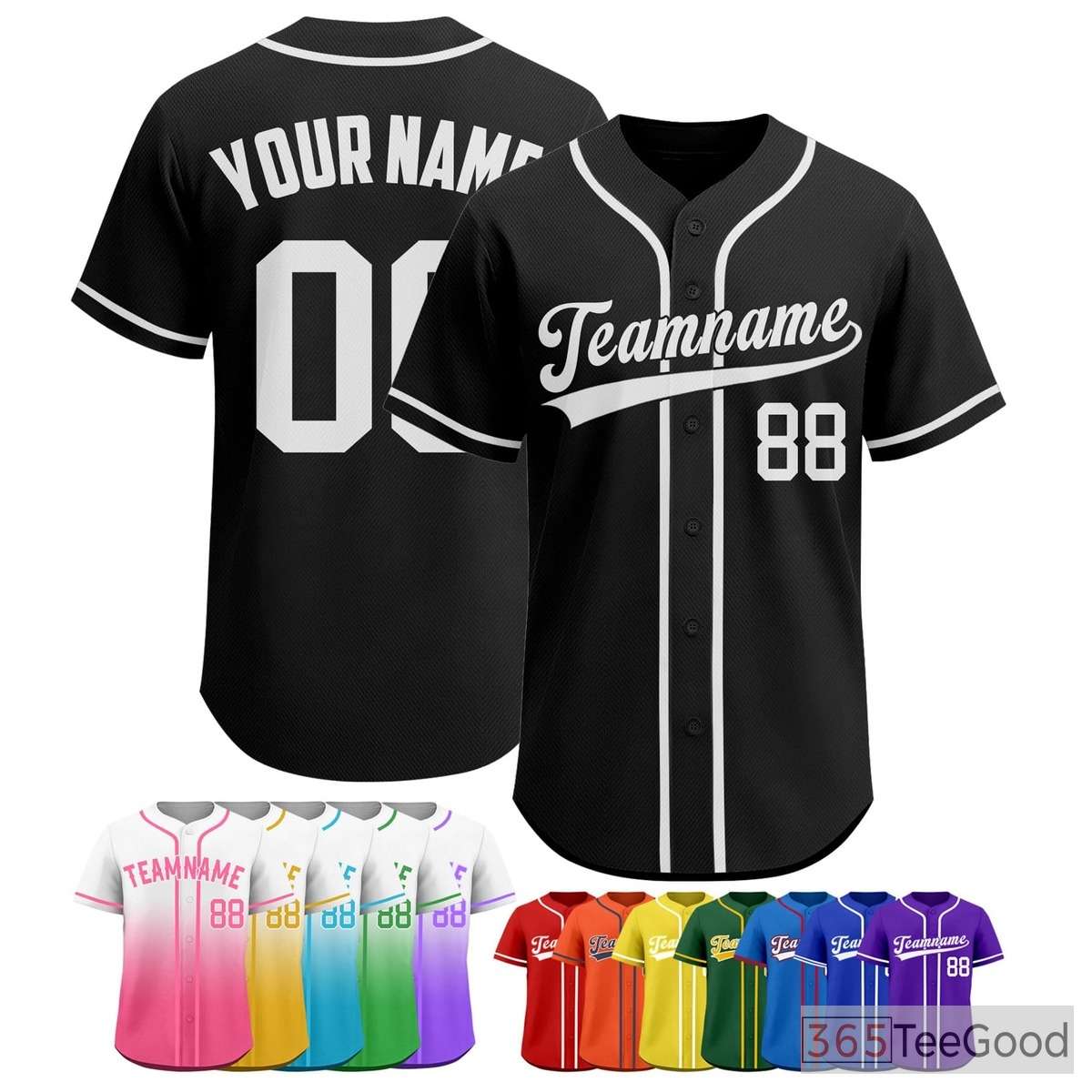 White & Black Baseball Jersey Tee for Men & Women - Adaptable for Your Style