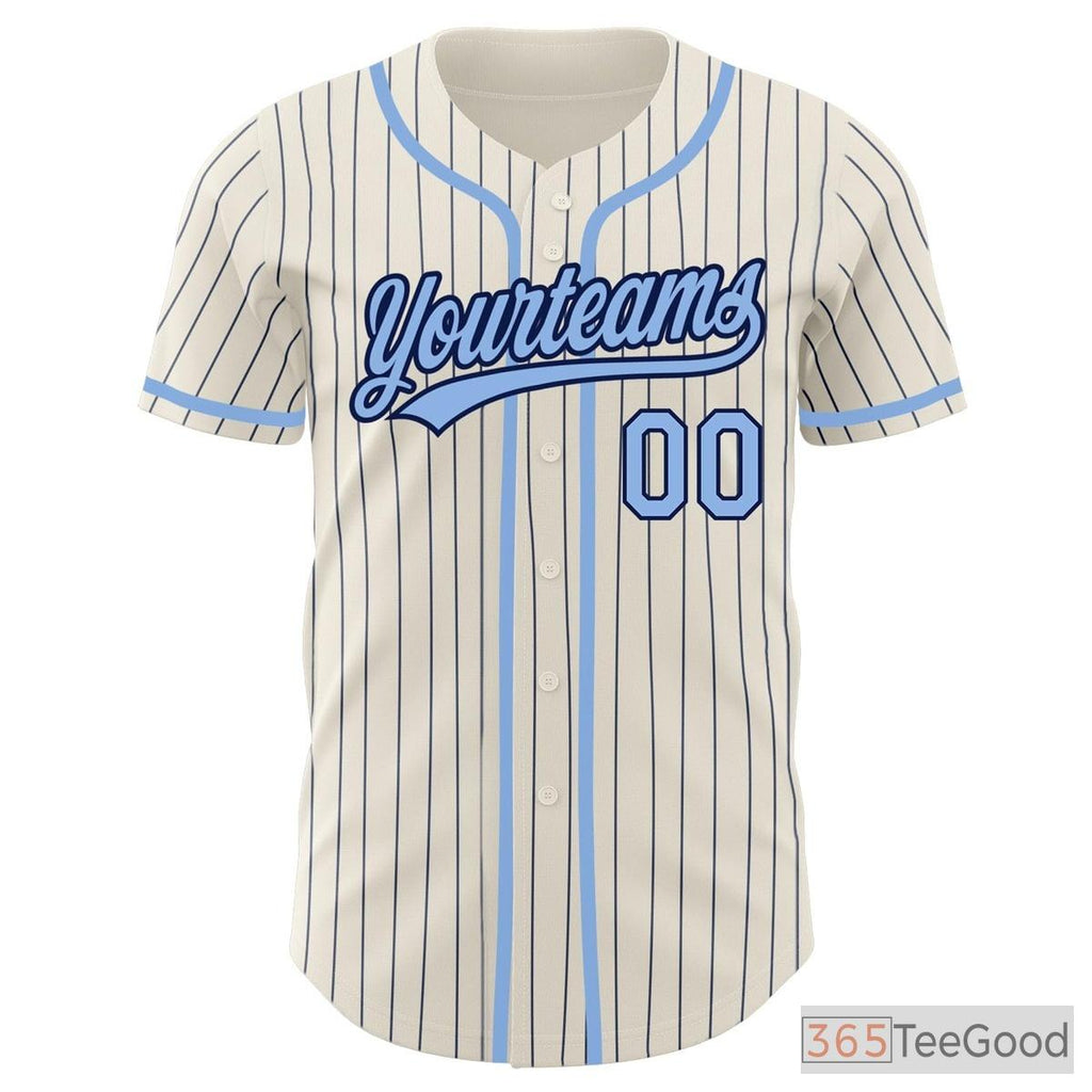 White & Blue Baseball Jersey Tee for Men & Women - A Versatile Base for Custom Designs