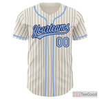 White & Blue Baseball Jersey Tee for Men & Women - A Versatile Base for Custom Designs