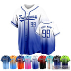 White & Blue Baseball Jersey Tee for Men & Women – Your Customized Name & Number
