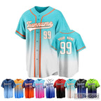 White & Blue Baseball Jersey Tee for Men & Women - Personalize Your Game Day Look