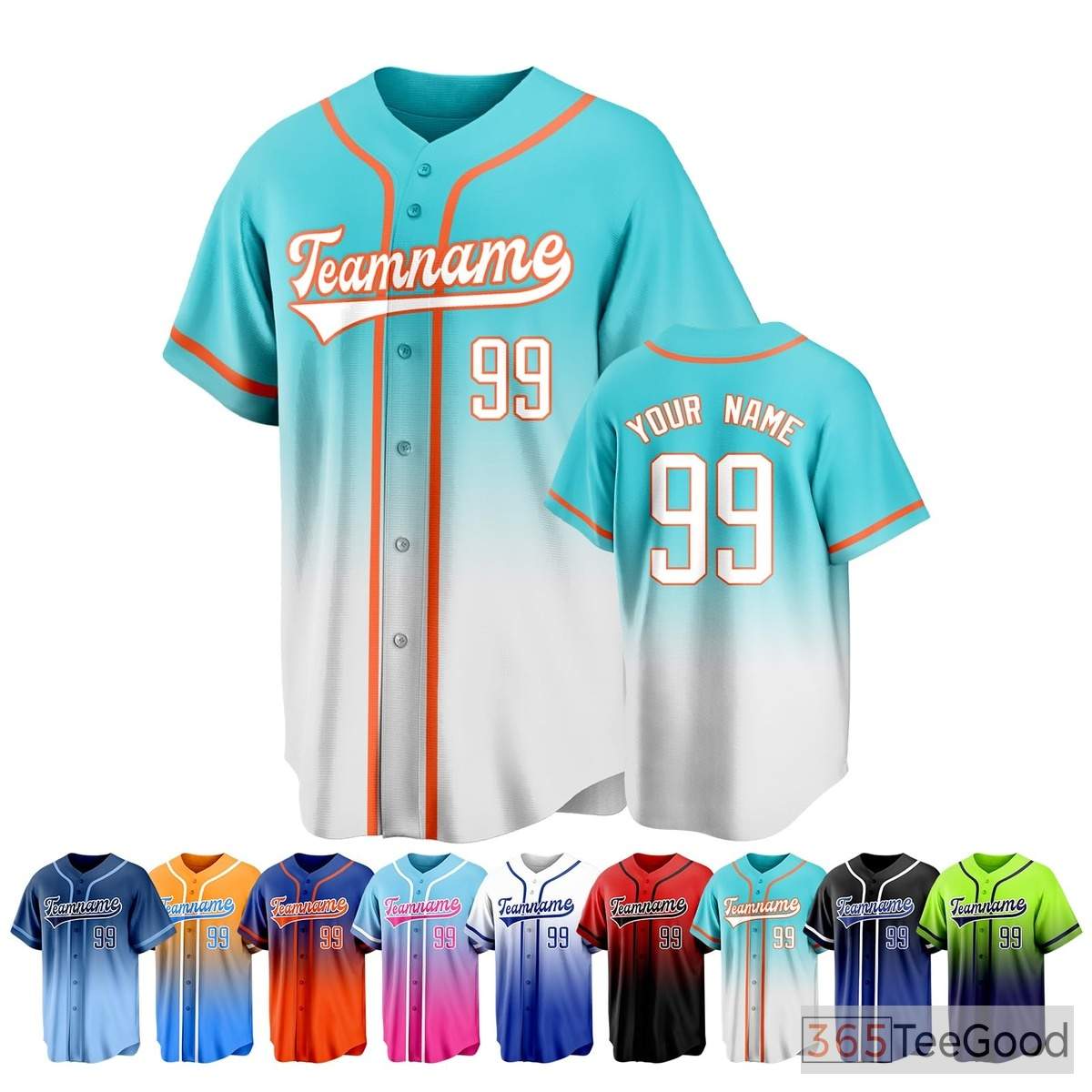 White & Blue Baseball Jersey Tee for Men & Women - Personalize Your Game Day Look