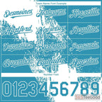 White & Blue Baseball Jersey Tee - Custom Stitched Name & Number for Men & Women