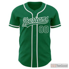 White & Green Baseball Jersey Tee for Men & Women - Design Your Own Personalized Look