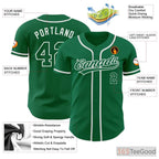 White & Green Baseball Jersey Tee for Men & Women - Design Your Own Personalized Look