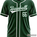 White & Green Baseball Jersey for Men & Women - Personalize Your Name, Number & Text