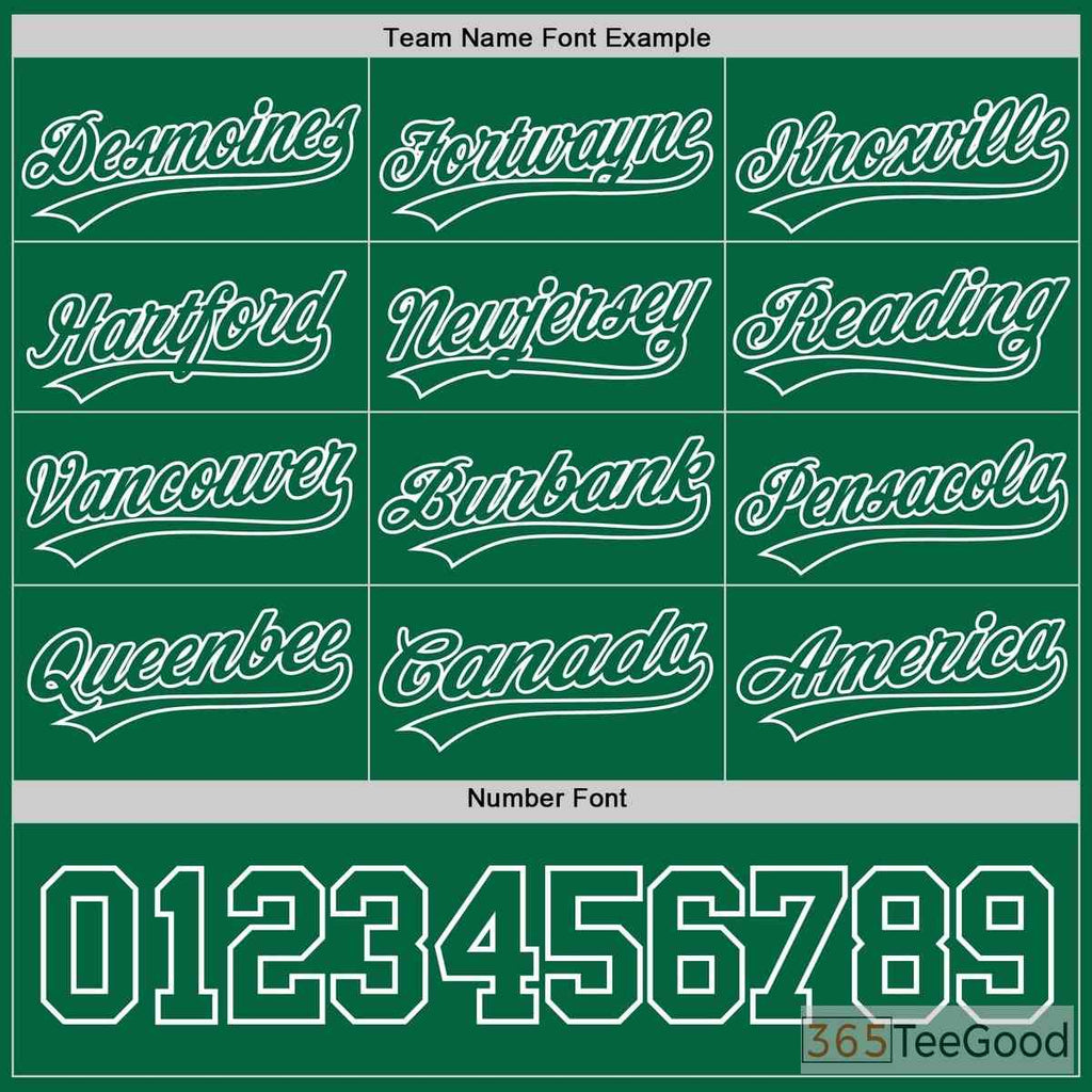 White & Green Baseball Jersey Tee for Men & Women - Design Your Own Personalized Look