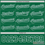 White & Green Baseball Jersey Tee for Men & Women - Design Your Own Personalized Look