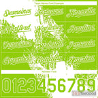 White & Green Baseball Jersey Tee - Custom Stitched Name & Number Option