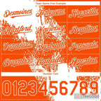 White & Orange Baseball Jersey Tee - Personalized with Stitched Name and Number
