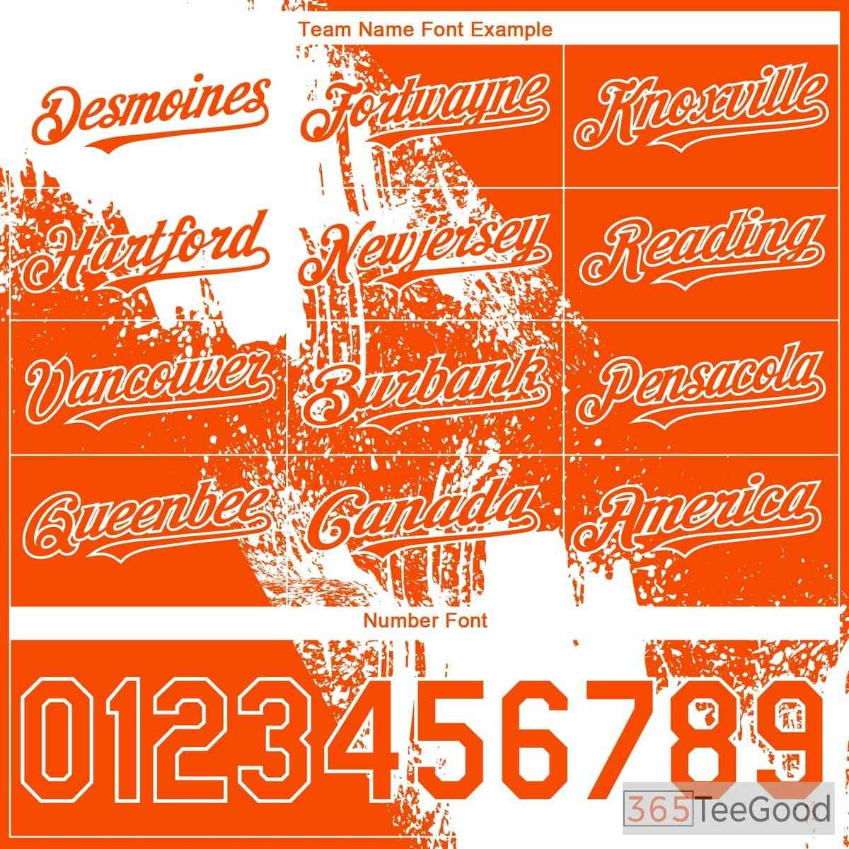 White & Orange Baseball Jersey Tee - Personalized with Stitched Name and Number