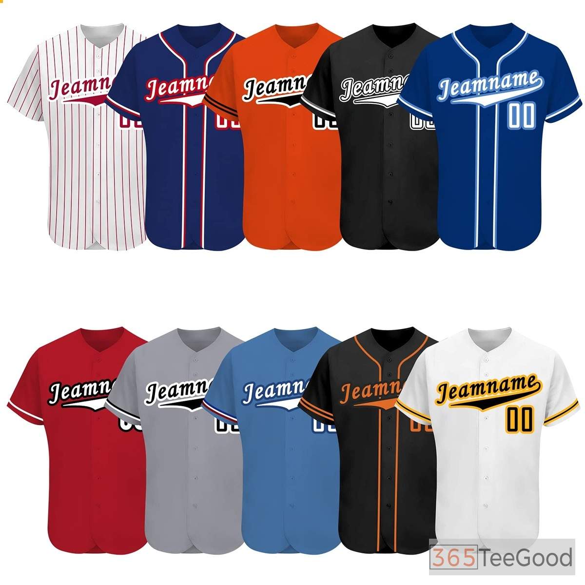 White & Orange Custom Baseball Jersey Tee Personalized Unisex Button Down Fan Shirt