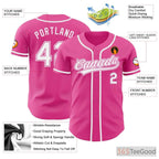 White & Pink Baseball Jersey Tee for Men & Women - Personalize Your Design