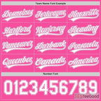 White & Pink Baseball Jersey Tee for Men & Women - Personalize Your Design
