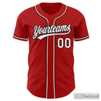 White & Red Baseball Jersey Tee for Men & Women - A Canvas for Your Custom Style