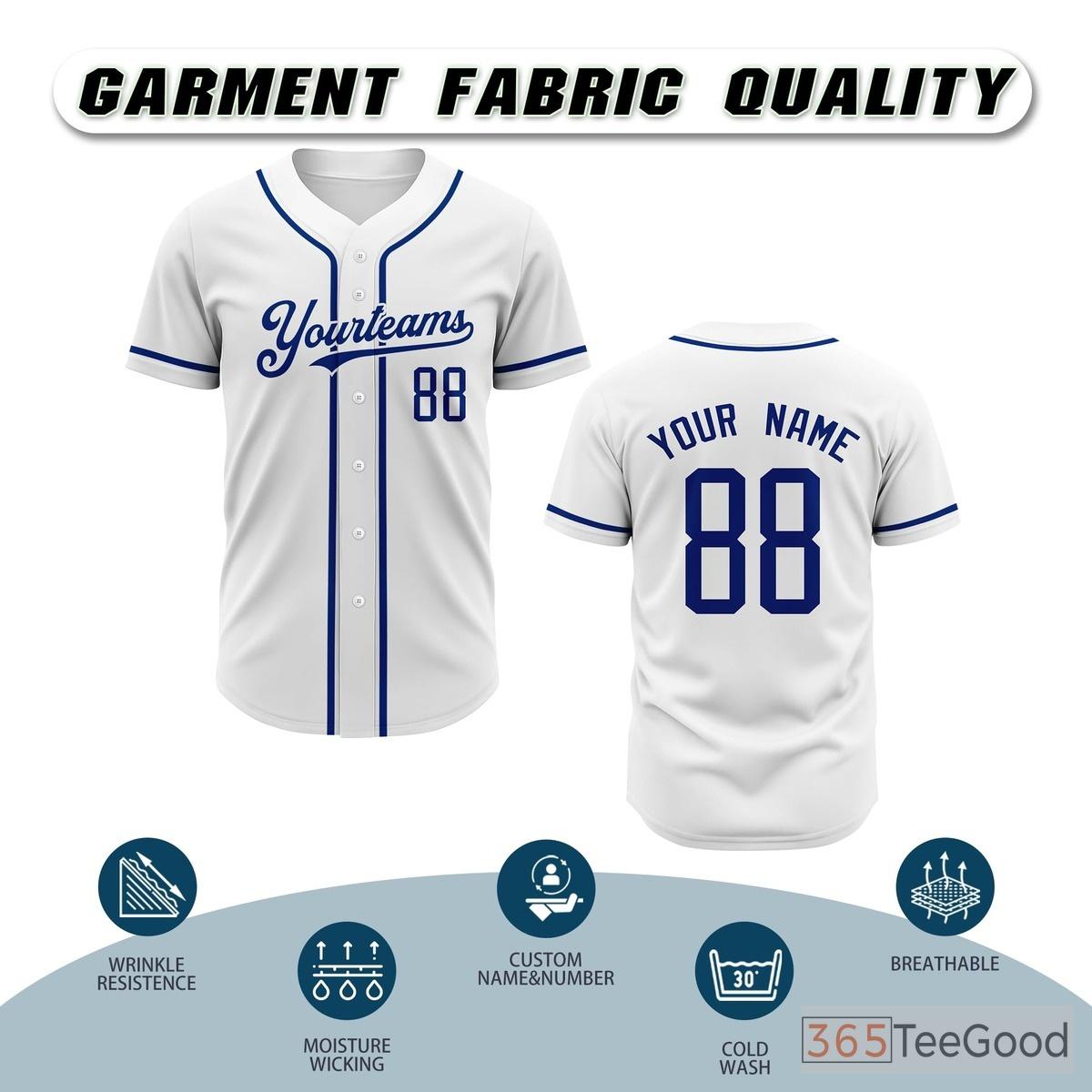 White & Silver Baseball Jersey Tee for Men & Women - A fresh canvas for custom apparel