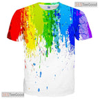 Pure White Minimalist Line Art Graphic 3D Printed Casual Unisex T-Shirt Tops