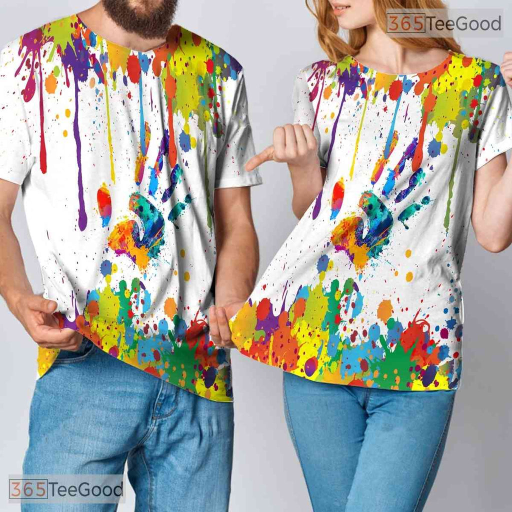 Brilliant White Fashion Print Novelty 3D Printed Casual Unisex Tee Shirt Tops