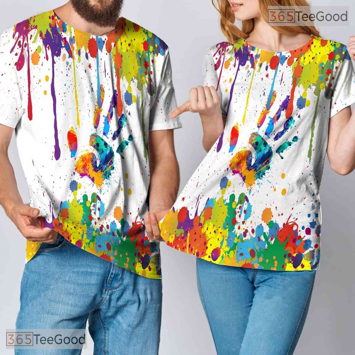 Brilliant White Fashion Print Novelty 3D Printed Casual Unisex Tee Shirt Tops