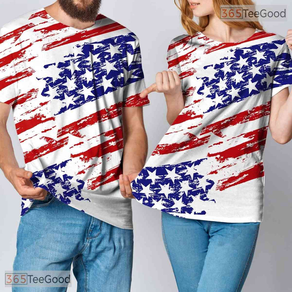 Pure White Abstract Line Art Graphic 3D Printed Casual Unisex Tee Shirt Styles