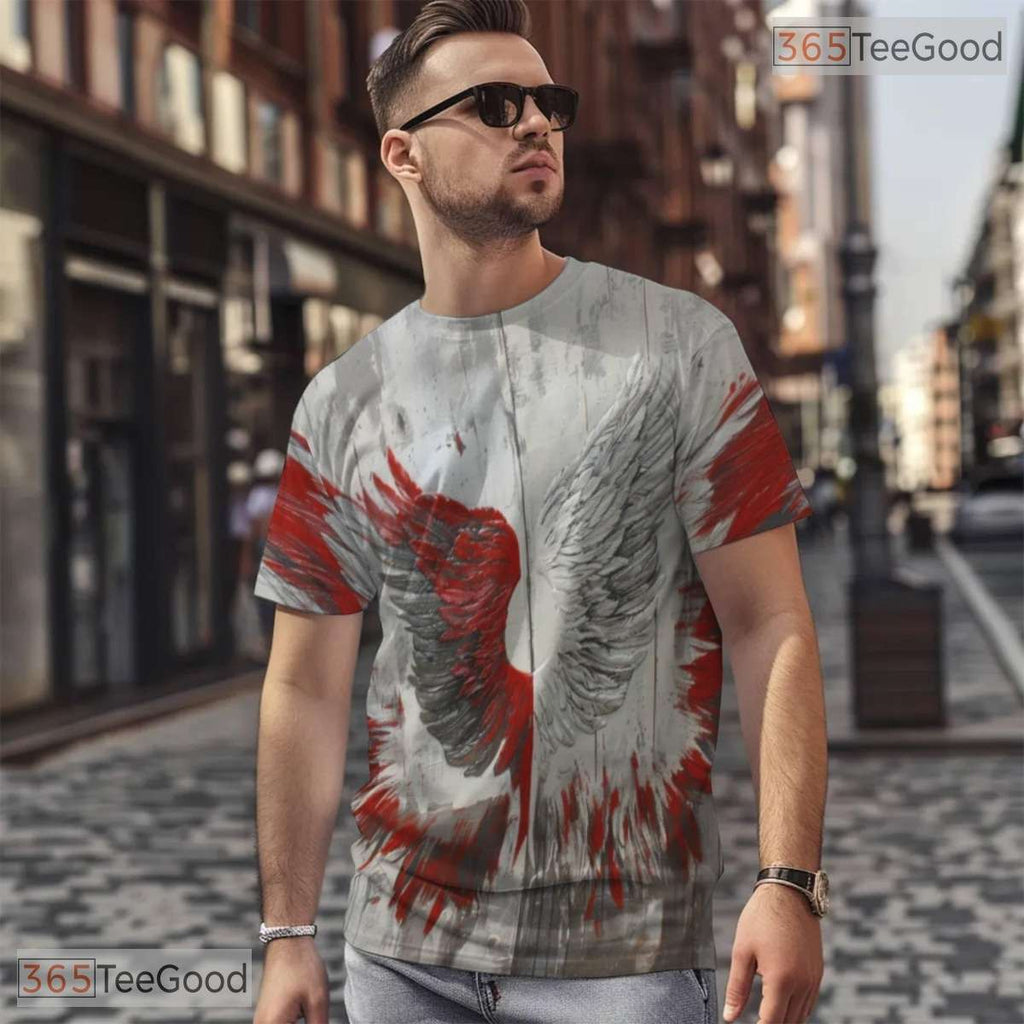 Angel Wings Fantasy Graphic Art 3D Pattern Printed Casual Unisex Tee Shirt Tops