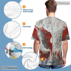 Angel Wings Fantasy Graphic Art 3D Pattern Printed Casual Unisex Tee Shirt Tops