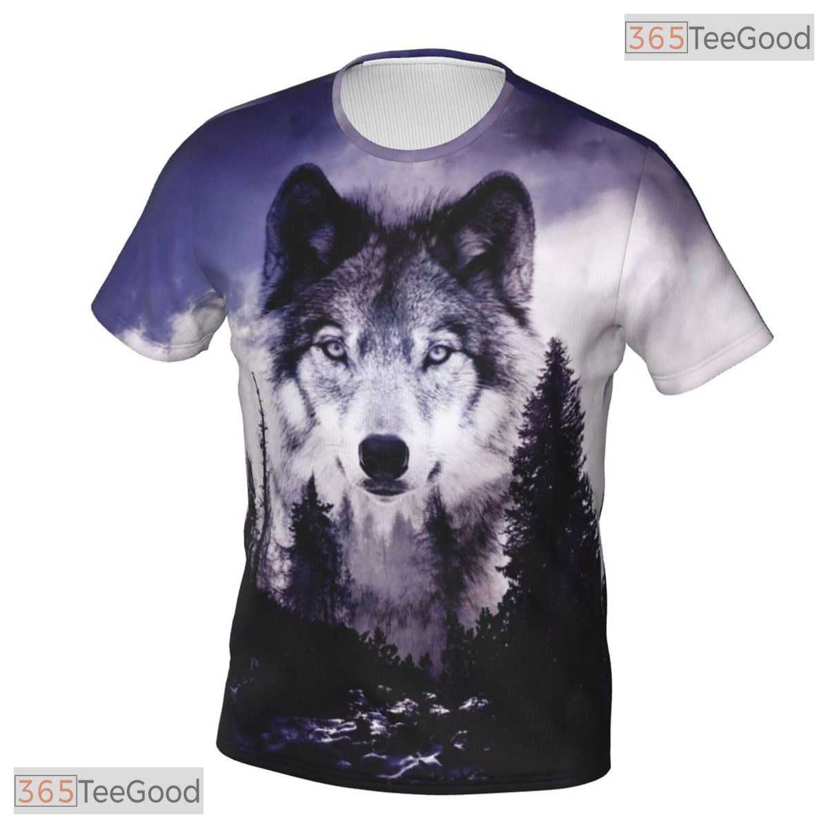 Wild Wolf Print Basketball Graphic 3D Printed Short Sleeve Unisex Tee Shirt Styles