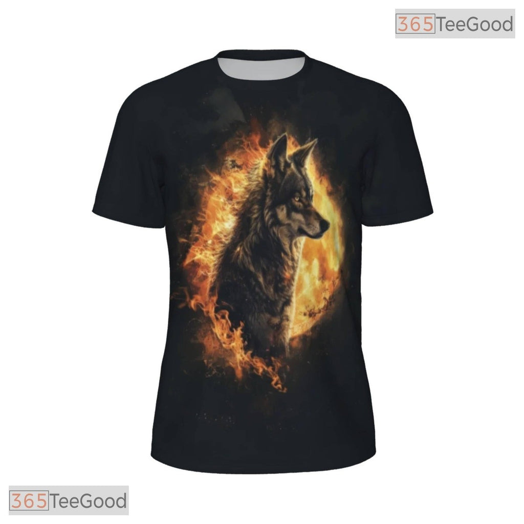 Fierce Wolf Animal Graphic Art 3D Pattern Printed Casual Unisex Tee Shirt Styles