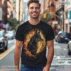 Fierce Wolf Animal Graphic Art 3D Pattern Printed Casual Unisex Tee Shirt Styles