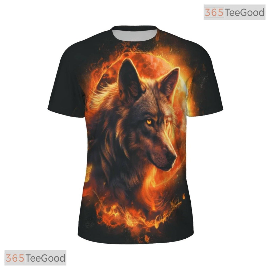 Majestic Wolf Nature Graphic 3D Pattern Printed Casual Unisex Tee Shirt Tops Style