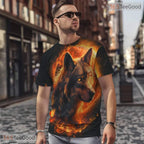 Majestic Wolf Nature Graphic 3D Pattern Printed Casual Unisex Tee Shirt Tops Style