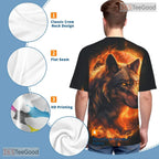 Majestic Wolf Nature Graphic 3D Pattern Printed Casual Unisex Tee Shirt Tops Style