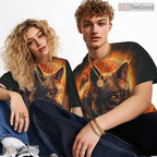 Majestic Wolf Nature Graphic 3D Pattern Printed Casual Unisex Tee Shirt Tops Style