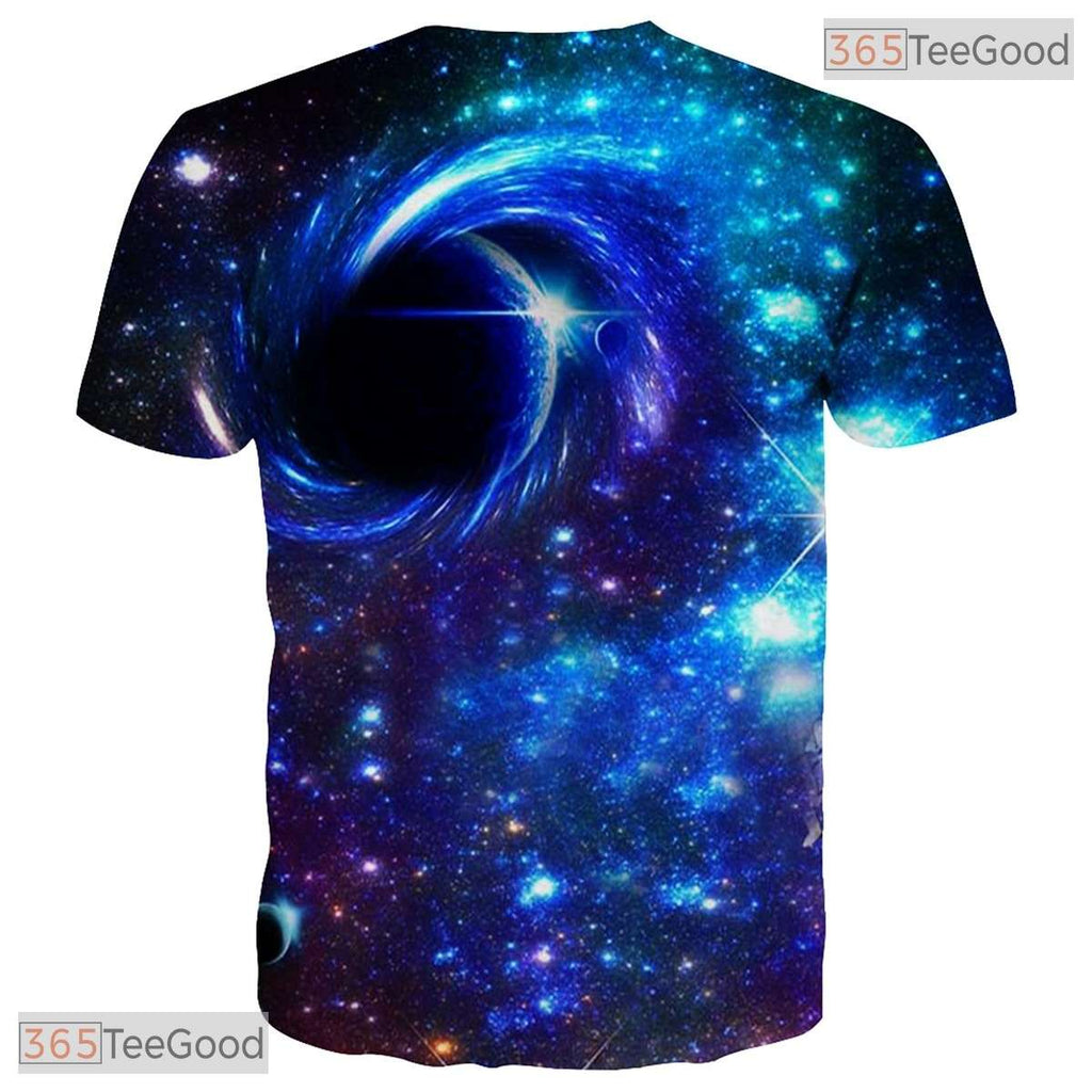 Deep Blue Creative Graphic Art Pattern 3D Printed Casual Unisex Tee Shirt Tops
